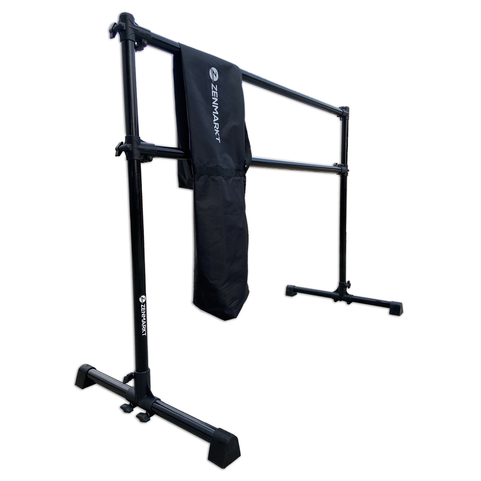 5FT Freestanding Double Aluminum Ballet Barre - Professional Dance Bar Portable Lightweight + Carry Bag