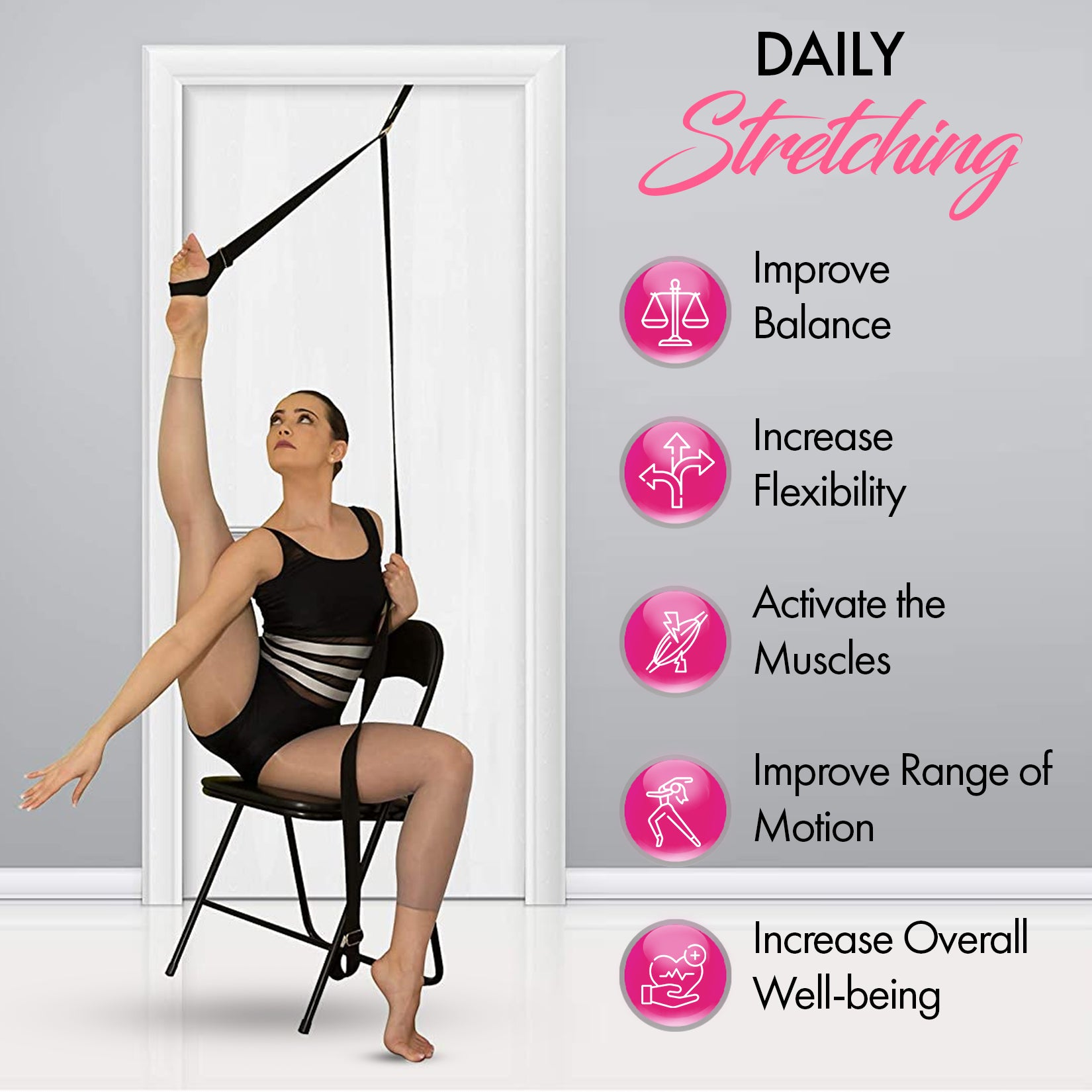 Door Leg Stretcher Door Flexibility Stretching Leg Stretcher Strap