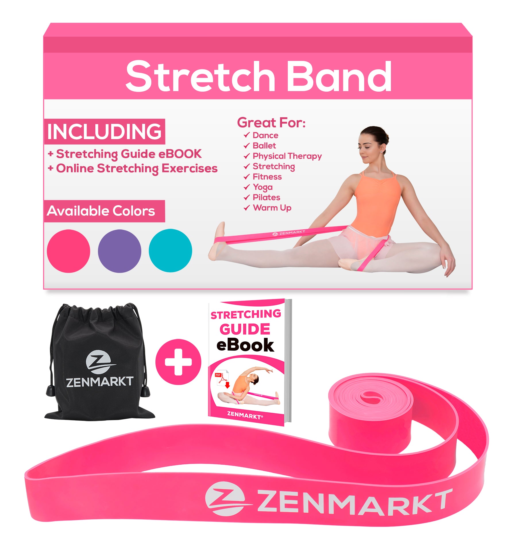 Zenmarkt® Stretch Band for Ballet, Dance, Gymnastics 